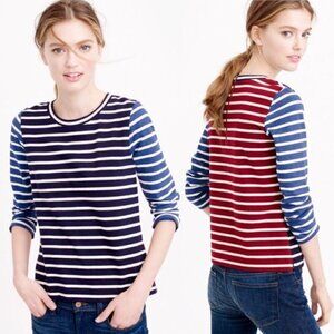 J.Crew Multi Color Mixed Stripe T-Shirt